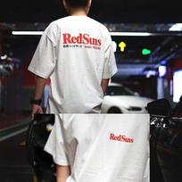 Men Youth Japanese JDM Modified Initial D Akagi REDSUNS Pure Cotton Short-sleeved T-shirt for All Four Seasons 2026 Men T-shirt L