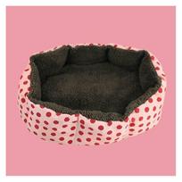 Polka Dot Octagon Dog House Cotton Plush Warm Pet Bed Cat Nest Washed Dismantled rožinė
