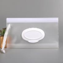 1pc Portable Wet Wipe Pouch - Lightweight EVA Tissue Holder with Zipper, Transparent Design for Easy Carry, Ideal for Bathroom