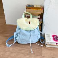Dopamine Color Outdoor Drawstring Backpack Korean Style Hiking Shoulder Bag  Girls mėlyna