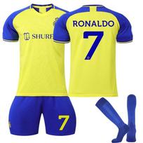 Kids Ronaldo Football Jersey Training Top Breathable Polyester Soccer Shirt 120-130cm Yellow 110-120 CM mėlyna