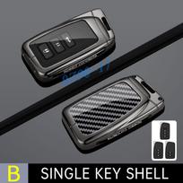 For Lexus Nx Rx Lx Is Es Gs 200T 250 300 300H 350 450H 500H Metal Carbon Fiber Car Key Fob Case Cover Keychain Accessories
