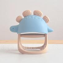 Baby Teething Glove Silicone Dinosaur Teether Hand Mitt Soft Safe Chew Toy for Infant Oral Comfort and Gum Massage One Size
