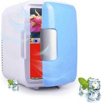 4L Portable Car Refrigerator Mini Fridge Compact Cooler and Warmer for Home and Vehicle Use with Energy Efficient Design and Quiet Operation One Size mėlyna