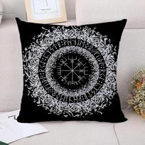 Viking Talisman Decorative Pillowcases For Pillows Cushion Pillowcase Home Decoration Accessories Twin Size Bedding Peach skin 18*18(CM)-1Pcs