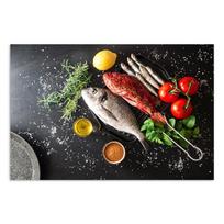 Žuvis Daržovės Prieskoniai Drobės Tapyba Modernūs Virtuvės Plakatai ir Spaudiniai Sienų Menas Maisto Paveikslai Svetainės Dekoravimui Muralis 20x30cm