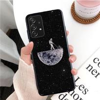 Mėnulio astronauto telefono dėklas, skirtas „Samsung Galaxy A35 A55 A54 A15 A25 A05s A05 A22 A24 A52 A33 A34 M34 M14 M54 M23“ A54 gray
