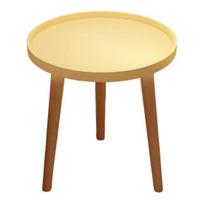 Round End Table with 3-Legs Heavy Duty Detachable Mini Desk Bedroom geltona