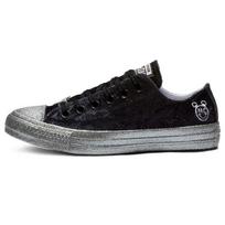 Miley Cyrus x Converse Chuck Taylor All Star Low Trendy Comfort Low-Top Canvas Women's Black & Silver 35