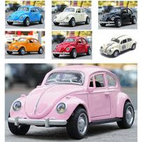1:36 mastelio metalinis vabalas modelis Retro spyruoklinis garsas ir šviesa Žaislas Atidaromos durelės Realistiškas automobilis Vaikų dovana oranžinė