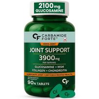 Carbamide Forte Glucosamine Tablets 90 Pack Joint Support Supplement with Collagen & MSM for Mobility