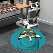 1 vnt. Kišeninis Minion Biuro Apvalus Kilimas, Po Biuro Kėdėmis Miegamojo Svetainės Namų Dekoras a1022272 80cm by 80cm