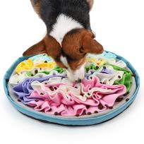 Dog Double-Layer Snuffle Mat Puzzle Toy Interactive Olfactory Training Pad one size mėlyna