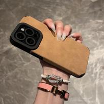 Luxury Matte Soft Leather Phone Case For iPhone 16 15 14 Plus 13 12 11 Pro Max 17Air  Lens Protection Shockproof Silicone Cover For iPhone 17Pro ruda