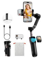 hohem V3 Ultra Gimbal Smartphone Gimbal AI Tracking for Genuine Live Footage Detachable Remote Dimmable 205mm Extension Rod Battery Life Stabilizer, juoda