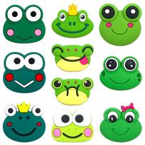 Cartoon Frog Crocs Charms Set: 10pcs Soft PVC Shoe Accessories