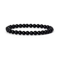Natūralaus akmens agato apyrankė moterims 6 mm kvarco onikso karoliukai Elastinga apyrankė čakra gydymas Reiki joga papuošalai dovanos Didmeninė prekyba 6mm Beads&17cm-6.7inch