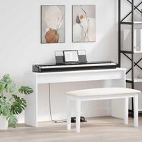 Klaviatūros stovas Balta 130 x 32 x 64 cm Apdirbta mediena