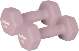 HEX 2x4kg neopreno ketaus hanteliai, REBEL ACTIVE
