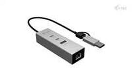 I-tec USB-C/USB-A metalinis šakotuvas 3 - 2x USB-C 1x USB-A 2.5GLAN