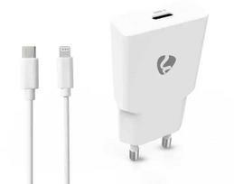 Nedis Netzladegerät 20W - GaN - PD3.0 Anzahl der Ausgänge: 1, USB-C, Lightning 8-Pin (Lose) Kabelis