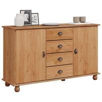ASKIM Sideboard 133.5 x 40 x 79 cm Solid Pine Wood