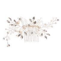 Bridesmaid Crystal Clips Comb Alloy Diamante Pearl Hair Combs for Women Girls Hair Ornament