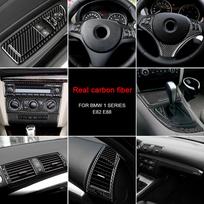 Lipdukas BMW 1 serijai E82 E88 2008-2013 Priedai Anglies pluošto Automobilio Automatinis Specialus Interjero Apdailos Dangtelio Lipdukas Stilius Button Red black