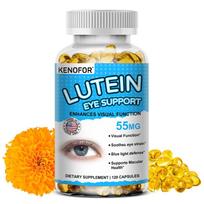 Liuteinas 55mg Akių palaikymo formulė regėjimo funkcijai ir mėlynos šviesos apsaugai, 120 maisto papildo minkštųjų kapsulių 120PCS blue