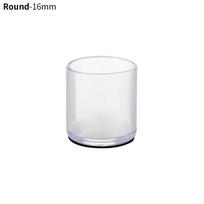 16Pcs 16/19/22/25/30mm Chair Leg Cap Rubber Feet-Protector Pads Non-slip Transparent Table Covers Furniture Leveling Feet Decor