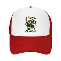 Jolly Black Santa Holiday Cheer Mesh Baseball Cap Casual Hat Outdoor  For Womens Unisex FeUnisex One Size
