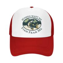 Custom Fashion Unisex Fishing FisherUnisex Quotes Trucker Hat Adult Adjustable Baseball Cap Women Unisex Outdoor Trucker Cap One Size