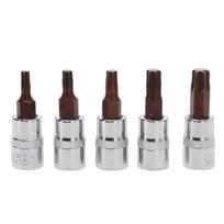 5-Piece Torx Screwdriver Bit Set - T15/T20/T25/T30/T40 1/4  Hex Shank for Socket Wrench & Hand Tool Adapter, Professional Grade
