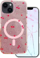 Telforceone „Cherry Mag“ dėklas, skirtas „iPhone 13 / 14“ 6,1 colio blizgučiams