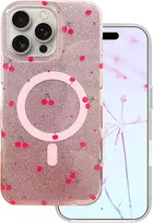 Telforceone „Cherry Mag“ dėklas, skirtas „iPhone 16 Pro Max 6,9“ blizgučiams