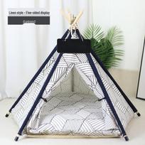Washable Pet Tent: Semi-Enclosed Insulated Cat House & Foldable Dog Bed. S - Square Tent