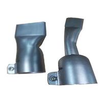 4PCS Set Hot Air Gun Nozzle Stainless Steel 2PCS 20mm and 2PCS 40mm Flat Wide Mouth Tubular Welding Nozzle