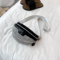 Casual Rhinestones Waist Pack Shiny Crystal Fanny Packs Crossbody Bags Evening KTB 20x6x13cm juoda