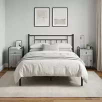Šalia lovos spintelė 2 vnt. Pilka Sonoma 35 x 36,5 x 61 cm