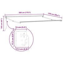 vidaXL Retractable Awning Anthracite and White 3 x 2.5 m Fabric & Aluminum