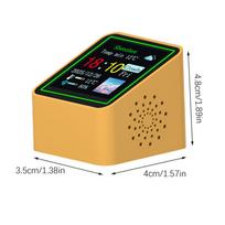 Clock with Weather Smart Temp and Humidity Sensor Desk Small Digital Indoor Weather Station for Home for Bedside Kitchen oranžinė