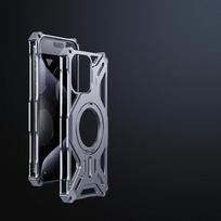 Hot Product Hollow Magnetic Phone Case for iPhone 17 16 14 15 Pro Max Shockproof Armor Bumper With 360 Rotating Hidden Kickstand For iPhone 16 sidabras