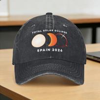 Ispanija Visas Saulės Užtemimas Laisvalaikio Bėgio kepuraitė Moterims Unisex Vasaros Lauko Sportui Trucker Klasikinės Kvėpuojančios Bėgio kepuraitės One Size