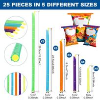 25/30Pcs Bag Sealer Clip 5 Sizes Food Snack Bags Sealing Clips Reusable Seal Stick Food Preservation Sealer Kitchen Accessories blue