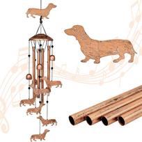 34in Dachshund Dog Aluminium Wind Chimes-Memorial Gift for Outdoor/Indoor Use Weather Resistant Creative Garden Wind Chime auksas