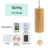 Bamboo Wind Chimes Chords Handmade Musical Windchime Sound Healing Wind Bell Musical Instruments Home Garden Patio Decoration