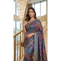 New Viral Instagram Trending Position Print Saree Launch