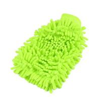 Ultra-Soft Double-Sided Long Pile Car Wash Mitt – Thick Plush Microfiber Dust Removal Tool for Home and Vehicle Cleaning žalia