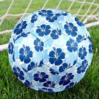 1PC Blue Floral Soccer Ball Size 5 Football Machine Sewn Indoor/Outdoor Universal Football Surprise Collection n145 Size 5