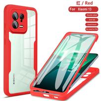 360 Viso korpuso apsauginis telefono dėklas Xiaomi Mi 11 Pro 11 Lite Mi 11X 11I 11T Mi 10 Lite 5G Xiaomi CIVI2 su įmontuotu ekrano dangteliu For Mi 10 Lite 5G raudona